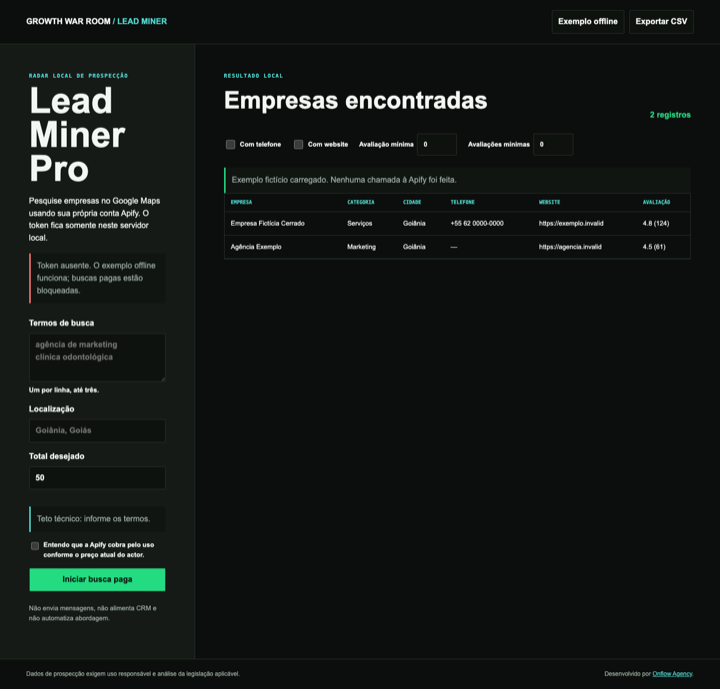 Lead Miner Pro UI